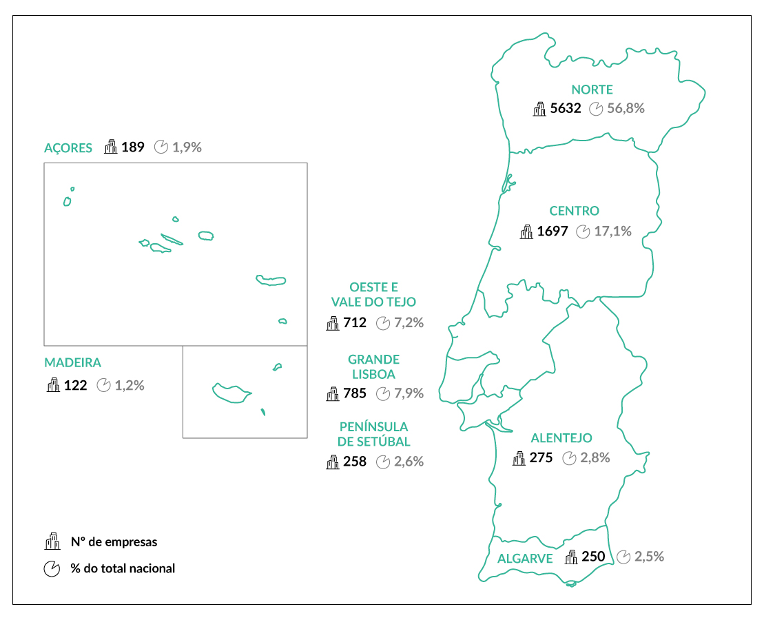 Mapa das indústrias florestais 2023: mais de metade localiza-se no Norte