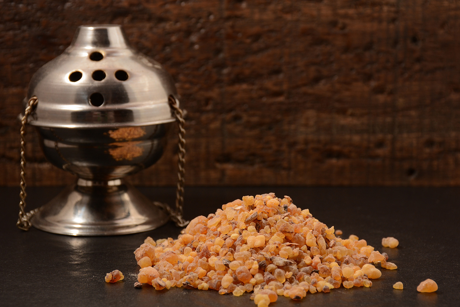 Cristais de resina de mirra