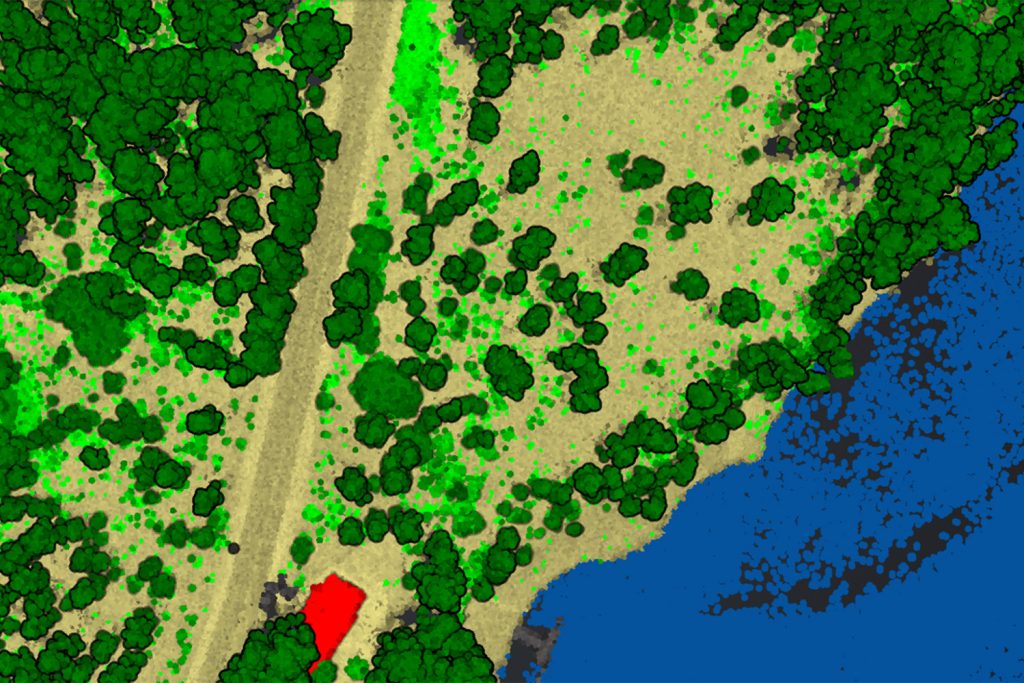 Exemplo de imagem do Visualizador LiDAR Portugal